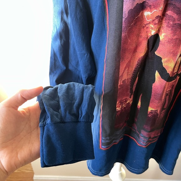 Stranger Things Blue Long Sleeve Shirt - Picture 2 of 3